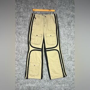 Parasuco Ergonomic Jeans  Size 29X34 Cargo Pants Zipper Beige And Black